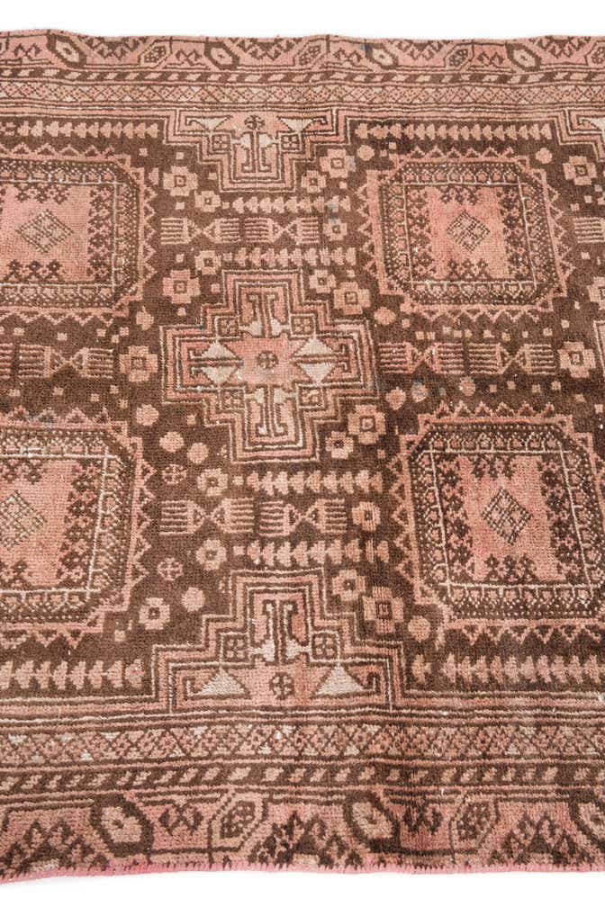 3' 4 x 6' 10 Hand Knotted Ultra Vintage Persian Wool Runner Rug