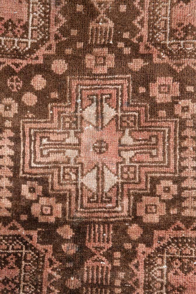3' 4 x 6' 10 Hand Knotted Ultra Vintage Persian Wool Runner Rug
