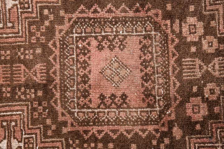 3' 4 x 6' 10 Hand Knotted Ultra Vintage Persian Wool Runner Rug