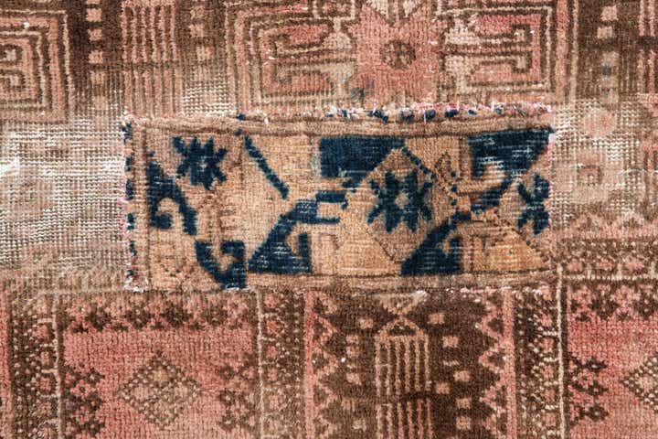3' 4 x 6' 10 Hand Knotted Ultra Vintage Persian Wool Runner Rug