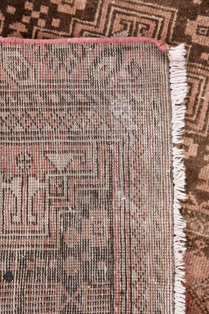 3' 4 x 6' 10 Hand Knotted Ultra Vintage Persian Wool Runner Rug