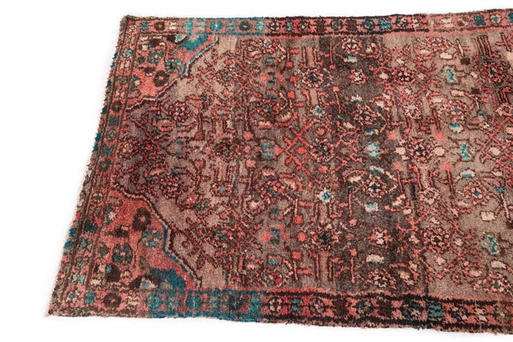 Detail image of 2' 9 x 6' Hand Knotted Ultra Vintage Persian Wool Runner Rug