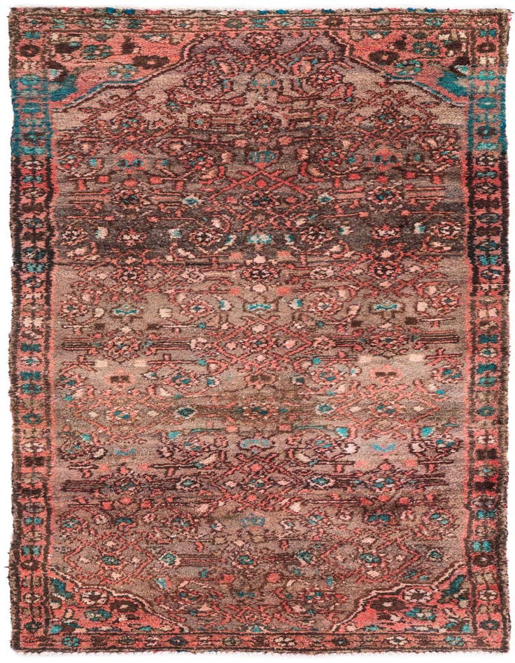 Detail image of 2' 9 x 6' Hand Knotted Ultra Vintage Persian Wool Runner Rug