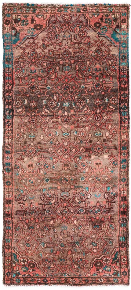 Detail image of 2' 9 x 6' Hand Knotted Ultra Vintage Persian Wool Runner Rug