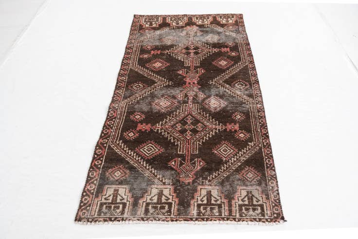 Detail image of 3' x 5' 10 Hand Knotted Ultra Vintage Persian Wool Runner Rug