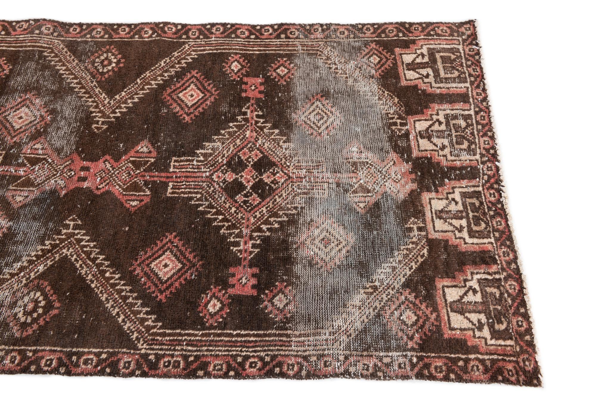 3' x 5' 10 Hand Knotted Ultra Vintage Persian Wool Runner Rug