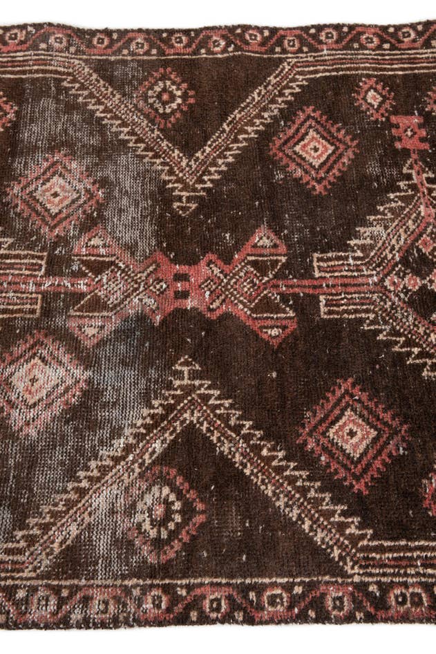 Detail image of 3' x 5' 10 Hand Knotted Ultra Vintage Persian Wool Runner Rug