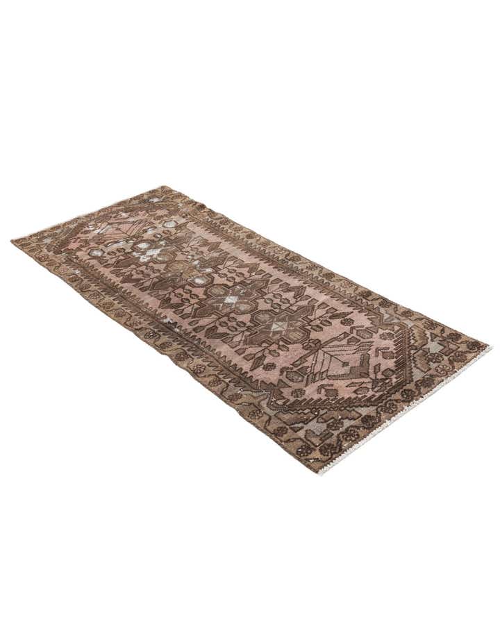 2' 5 x 5' 7 Hand Knotted Ultra Vintage Persian Wool Runner Rug