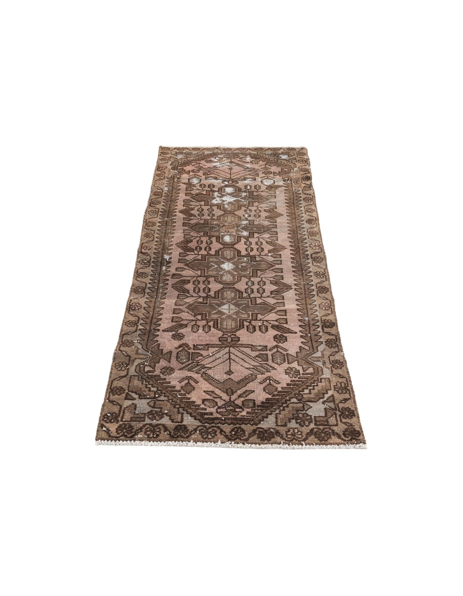 2' 5 x 5' 7 Hand Knotted Ultra Vintage Persian Wool Runner Rug