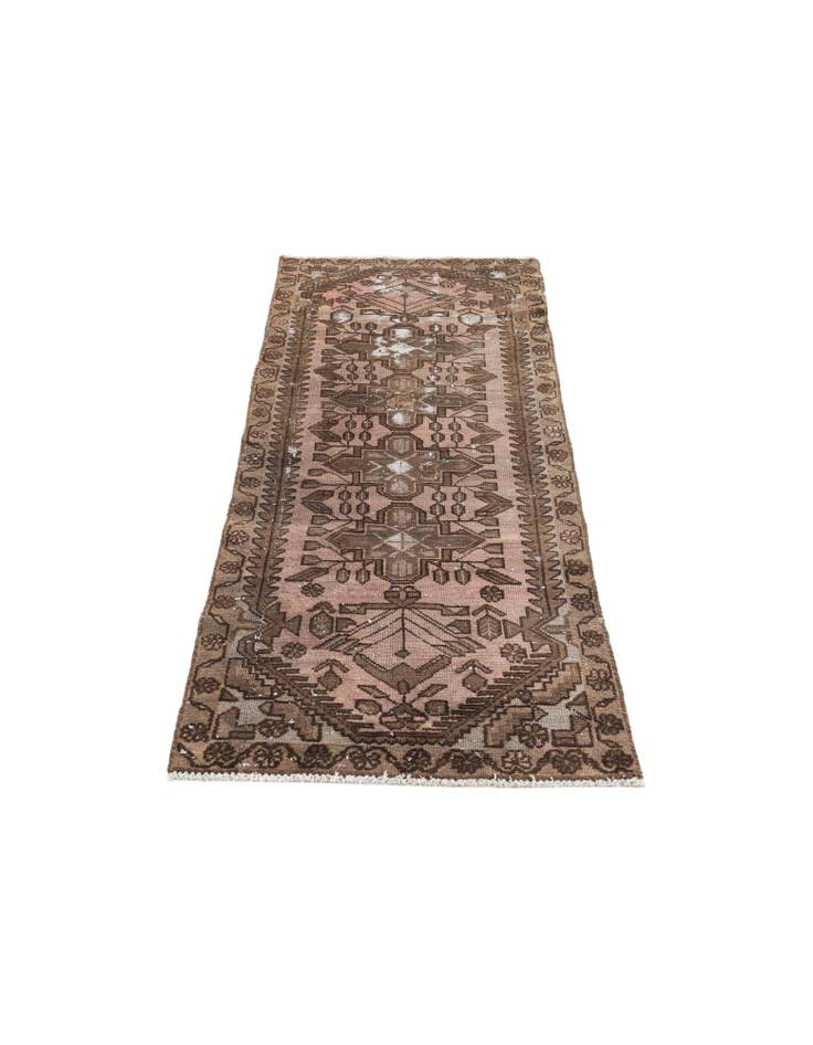 Detail image of 2' 5 x 5' 7 Hand Knotted Ultra Vintage Persian Wool Runner Rug