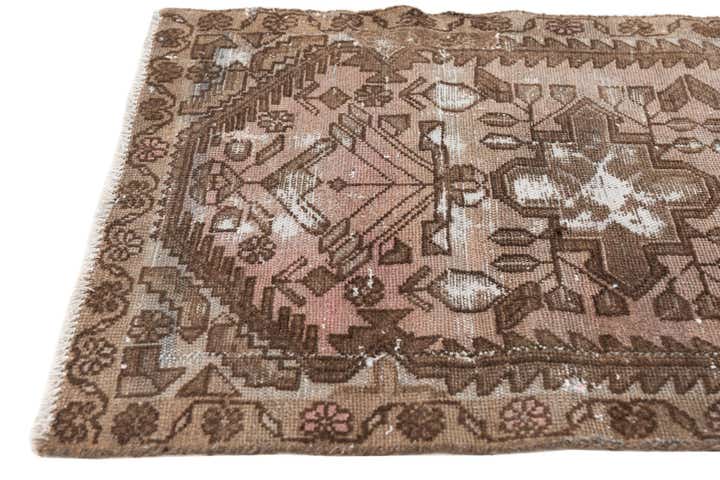 2' 5 x 5' 7 Hand Knotted Ultra Vintage Persian Wool Runner Rug