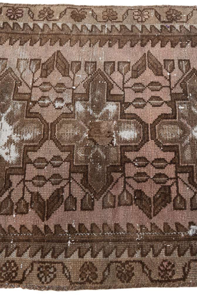 2' 5 x 5' 7 Hand Knotted Ultra Vintage Persian Wool Runner Rug