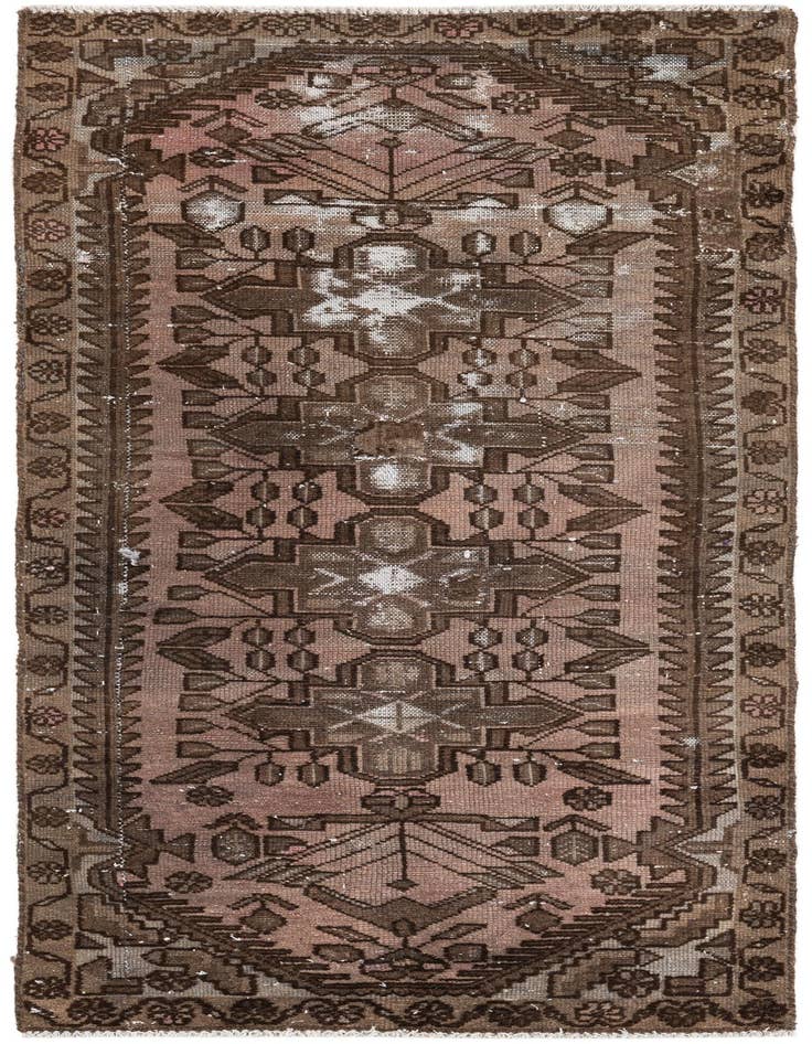 Detail image of 2' 5 x 5' 7 Hand Knotted Ultra Vintage Persian Wool Runner Rug