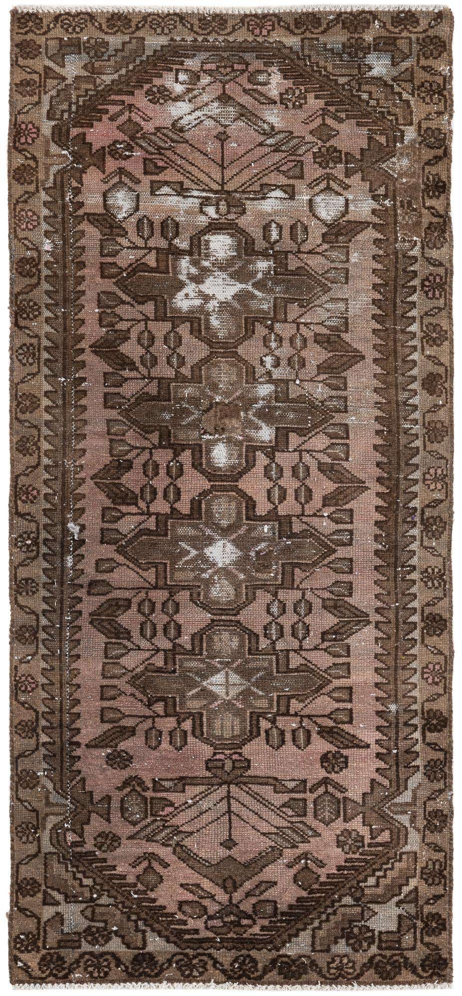 2' 5 x 5' 7 Hand Knotted Ultra Vintage Persian Wool Runner Rug