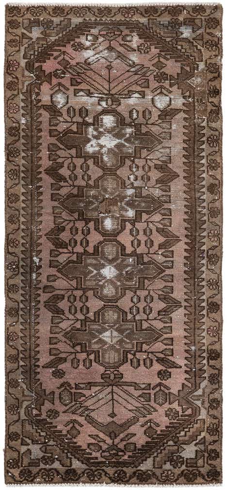 2' 5 x 5' 7 Hand Knotted Ultra Vintage Persian Wool Runner Rug
