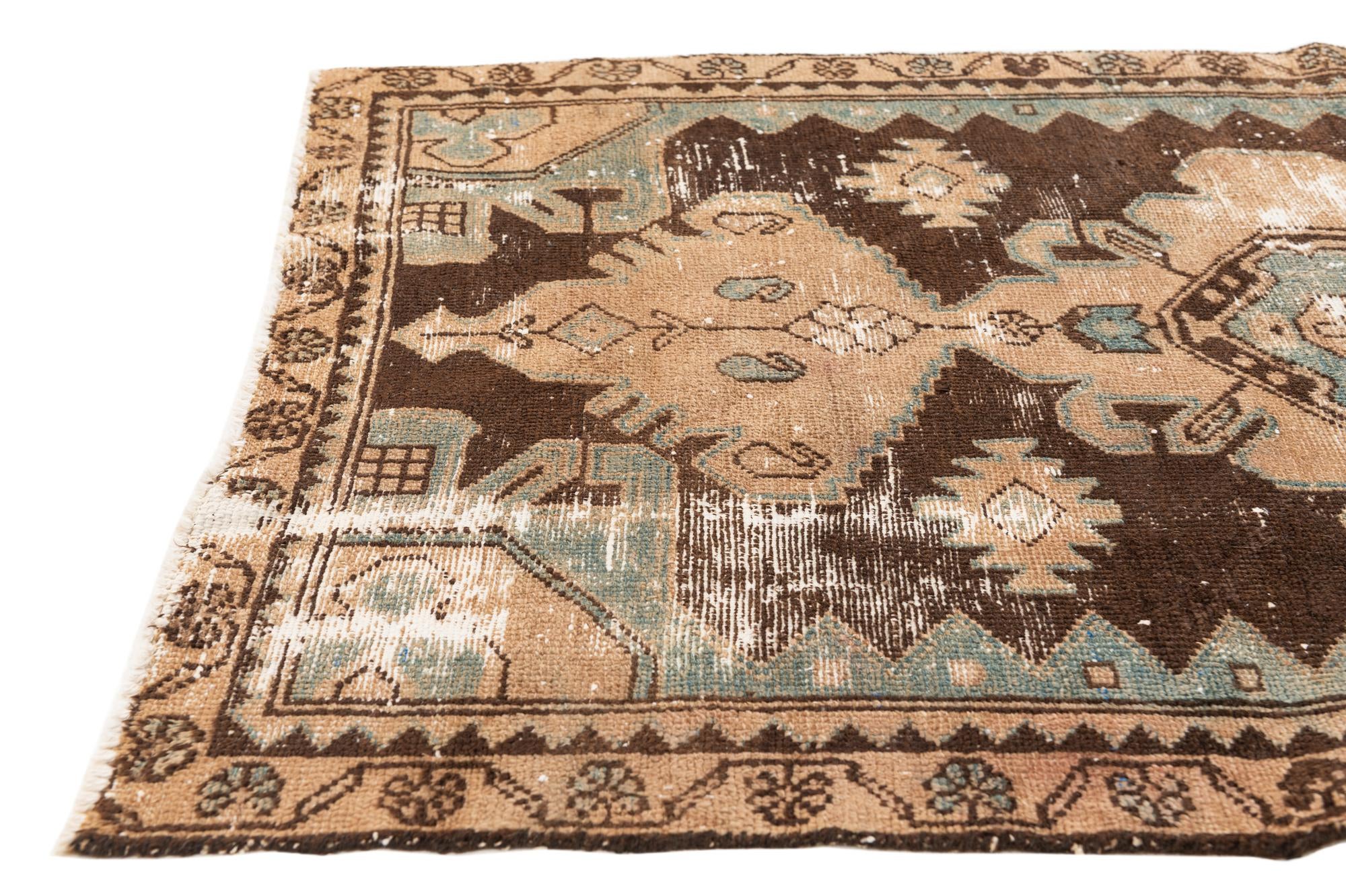 3' 1 x 9' 4 Hand Knotted Ultra Vintage Persian Wool Runner Rug