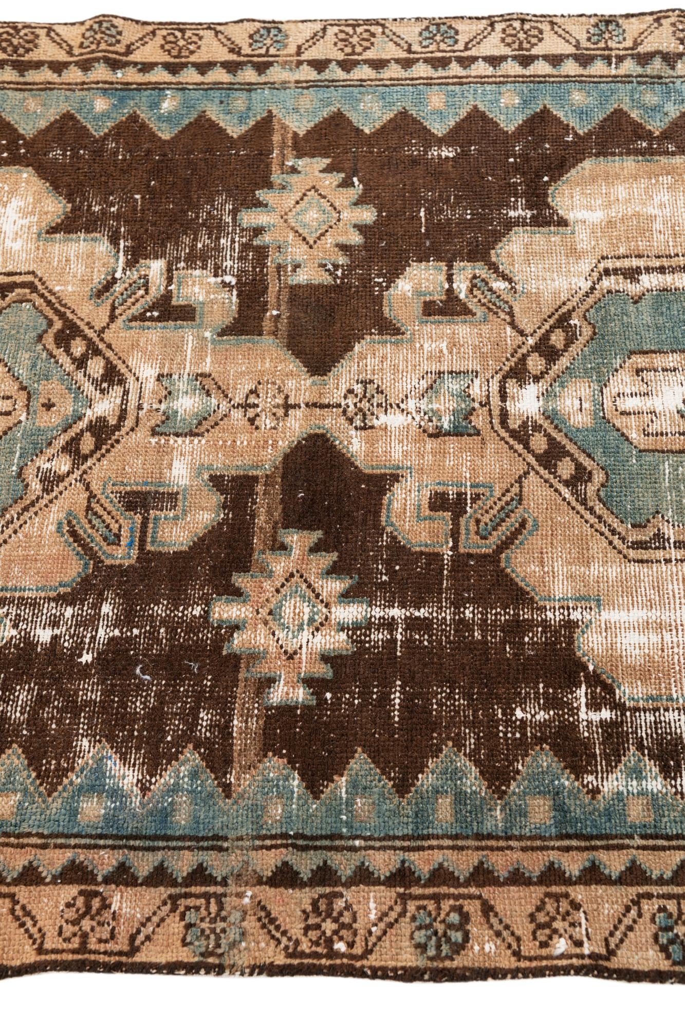 3' 1 x 9' 4 Hand Knotted Ultra Vintage Persian Wool Runner Rug