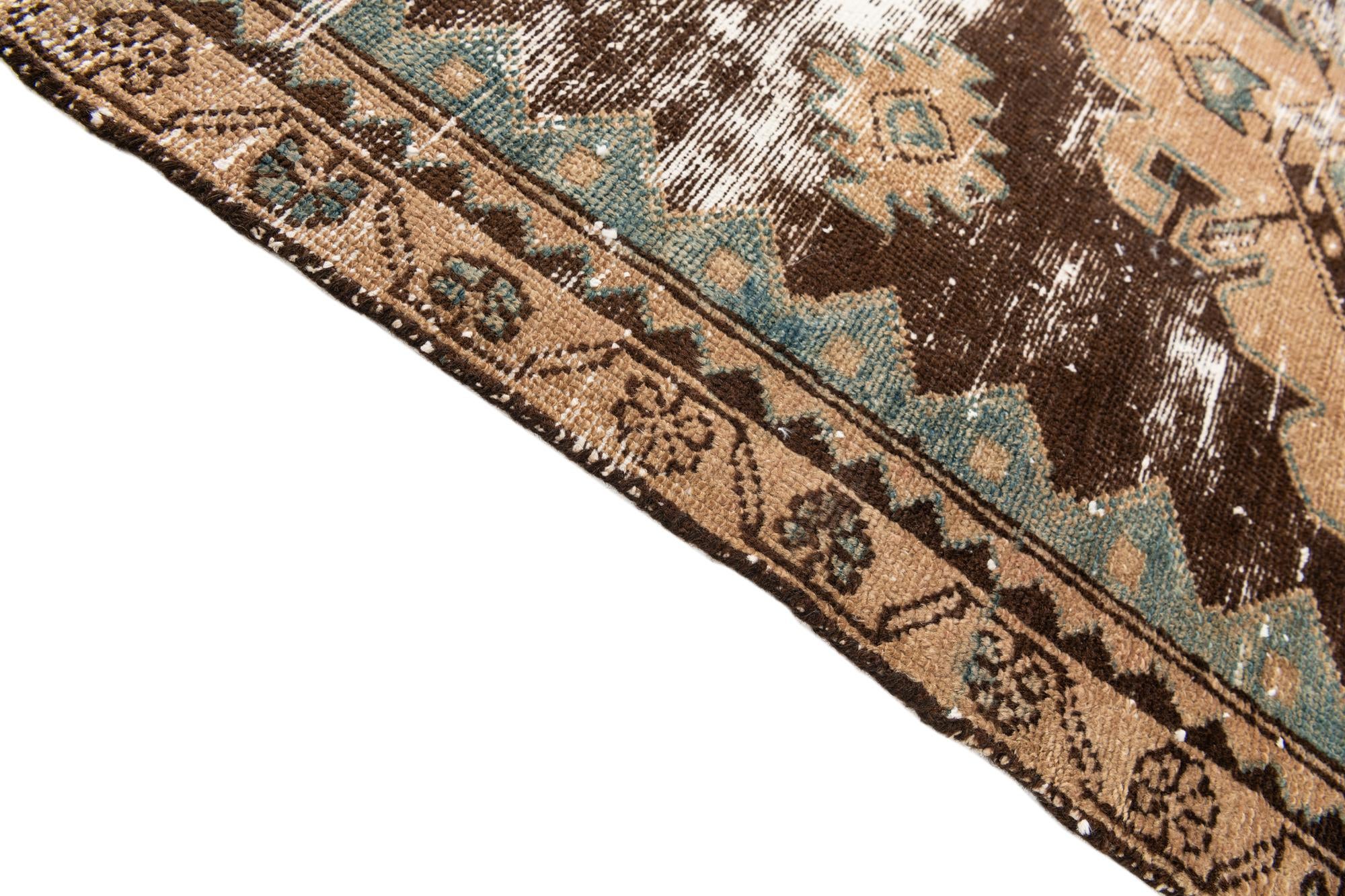 3' 1 x 9' 4 Hand Knotted Ultra Vintage Persian Wool Runner Rug