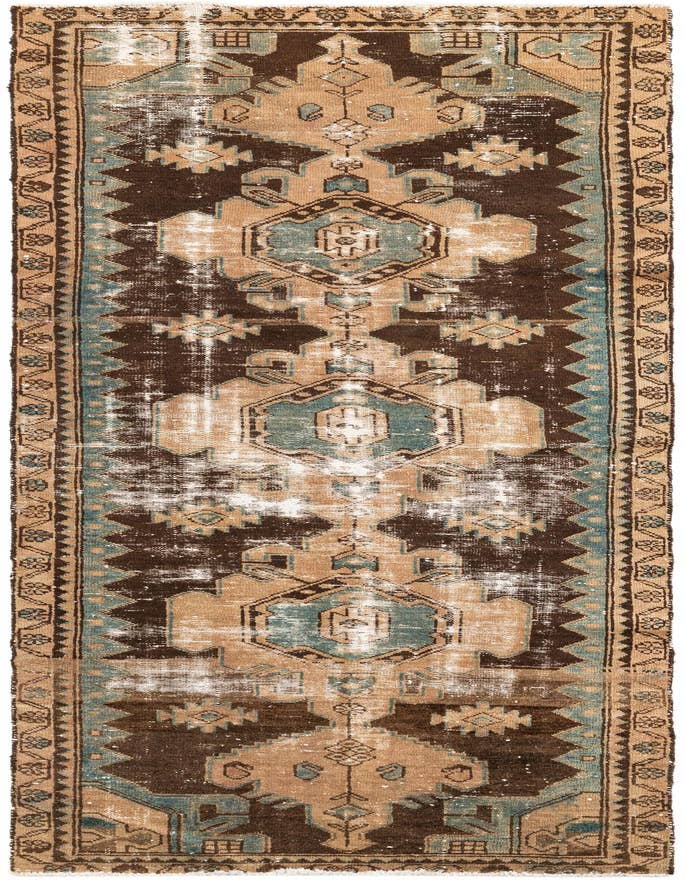 Detail image of 3' 1 x 9' 4 Hand Knotted Ultra Vintage Persian Wool Runner Rug