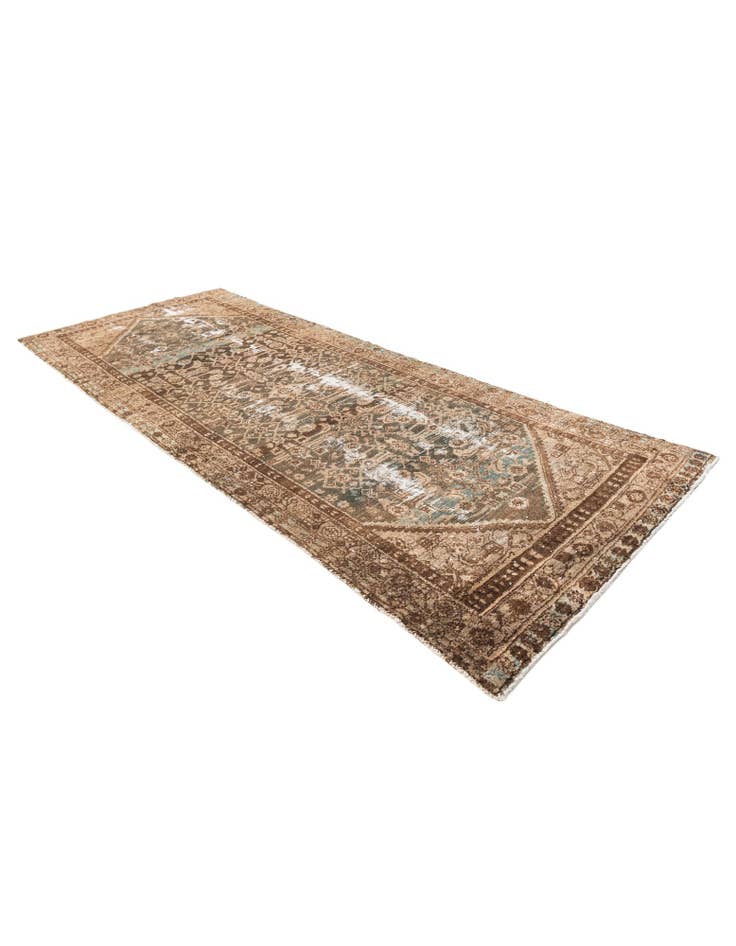 Detail image of 3' 9 x 9' 2  Hand Knotted Ultra Vintage Persian Wool Runner Rug