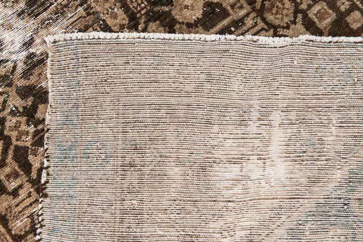 3' 9 x 9' 2 Hand Knotted Ultra Vintage Persian Wool Runner Rug