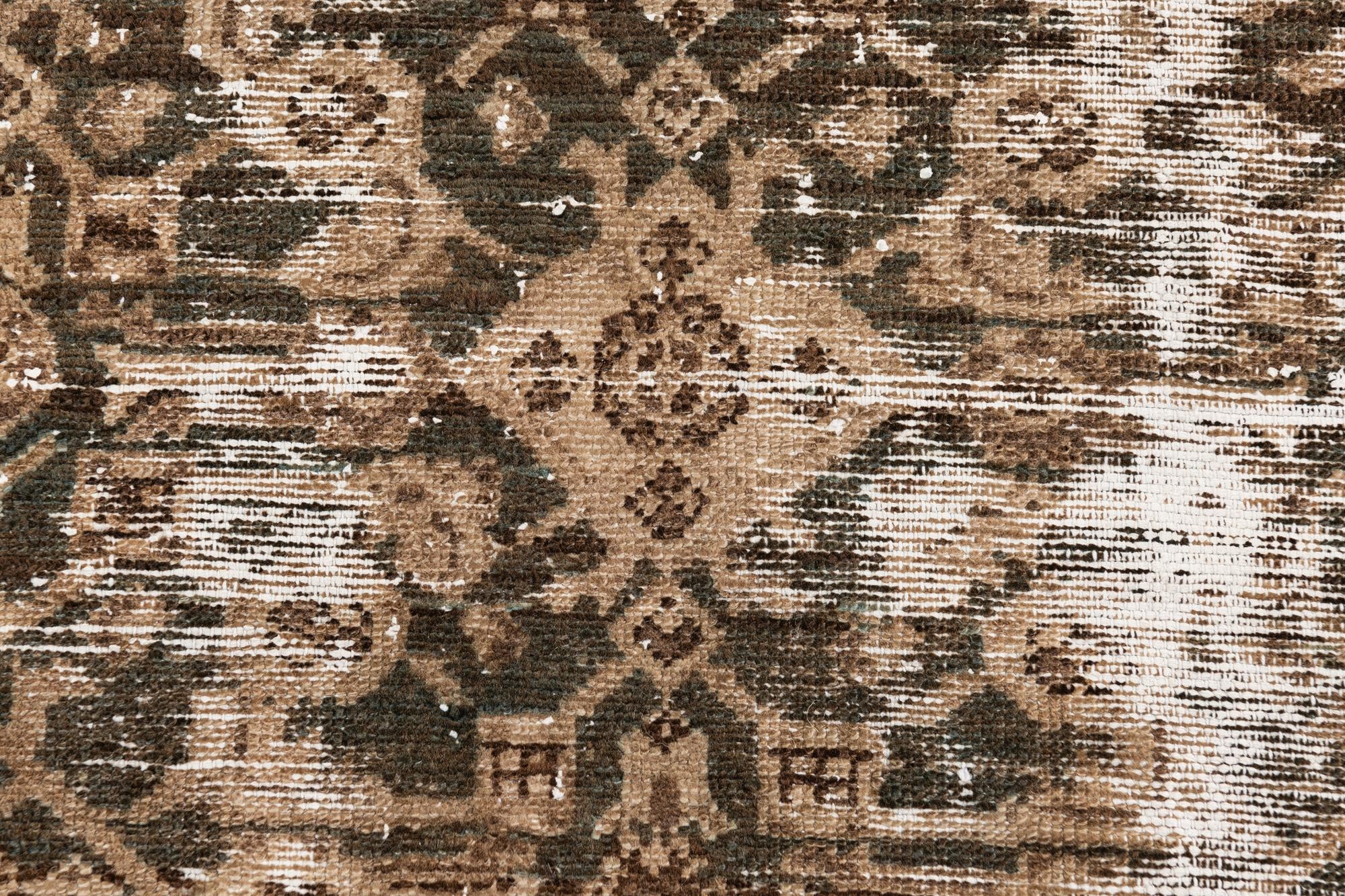 3' 9 x 9' 2 Hand Knotted Ultra Vintage Persian Wool Runner Rug