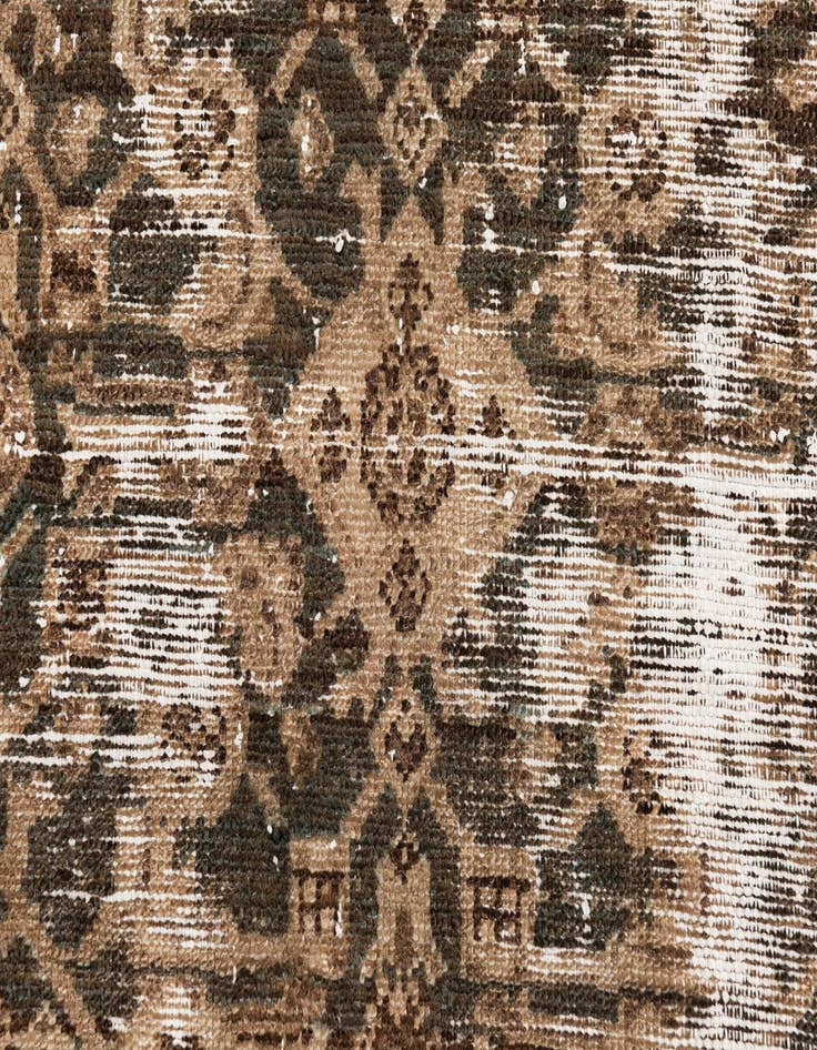 Detail image of 3' 9 x 9' 2  Hand Knotted Ultra Vintage Persian Wool Runner Rug