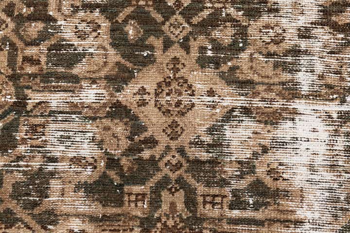 3' 9 x 9' 2 Hand Knotted Ultra Vintage Persian Wool Runner Rug