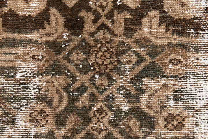 3' 9 x 9' 2 Hand Knotted Ultra Vintage Persian Wool Runner Rug