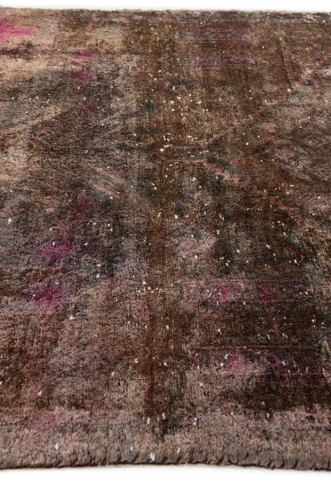 3' 7 x 8' 9 Hand Knotted Ultra Vintage Persian Wool Runner Rug