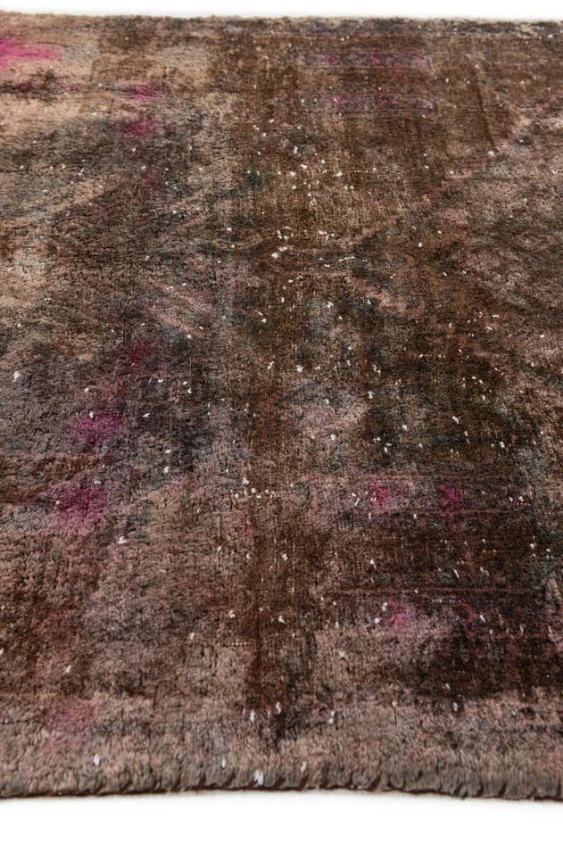 Detail image of 3' 7 x 8' 9 Hand Knotted Ultra Vintage Persian Wool Runner Rug