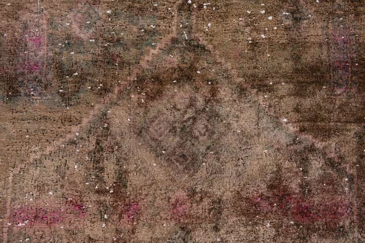 3' 7 x 8' 9 Hand Knotted Ultra Vintage Persian Wool Runner Rug