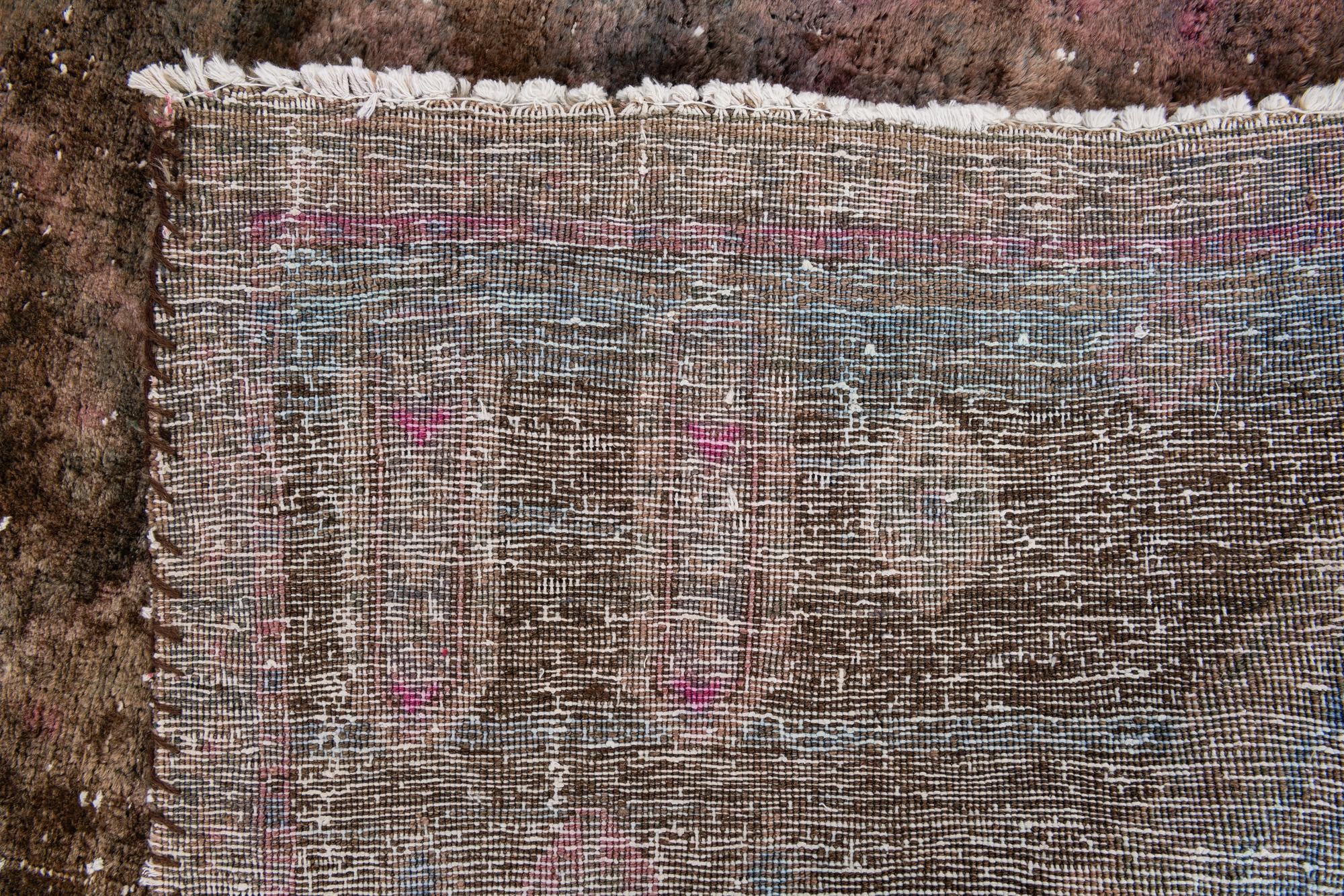 3' 7 x 8' 9 Hand Knotted Ultra Vintage Persian Wool Runner Rug