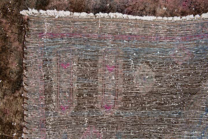 3' 7 x 8' 9 Hand Knotted Ultra Vintage Persian Wool Runner Rug