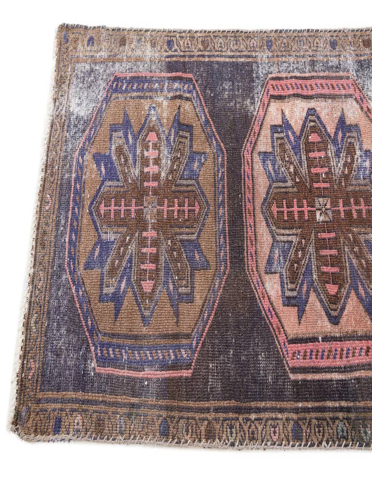 Detail image of 2' 8 x 8' 2  Hand Knotted Ultra Vintage Persian Wool Runner Rug