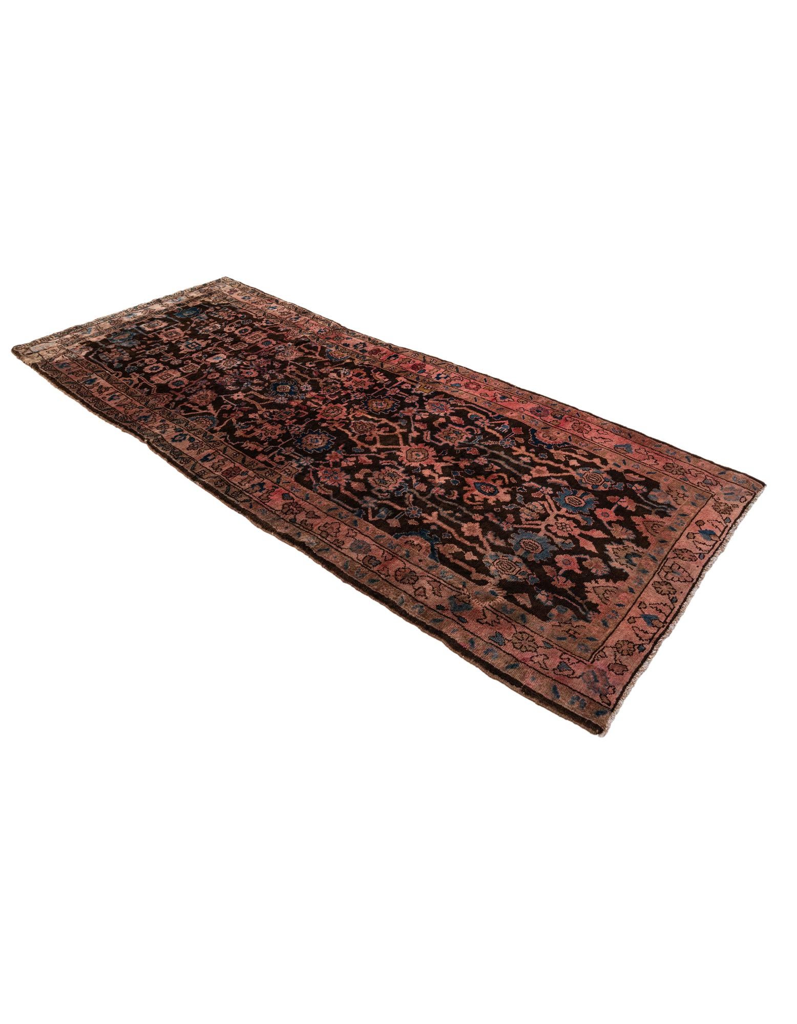 3' 10 x 9' 4 Hand Knotted Ultra Vintage Persian Wool Runner Rug