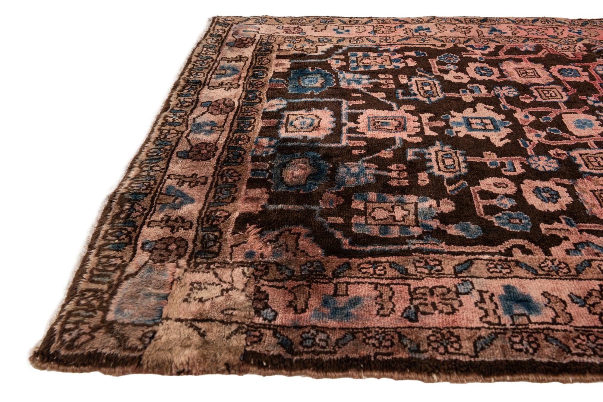3' 10 x 9' 4 Hand Knotted Ultra Vintage Persian Wool Runner Rug