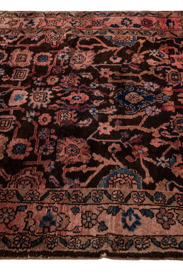 Detail image of 3' 10 x 9' 4 Hand Knotted Ultra Vintage Persian Wool Runner Rug
