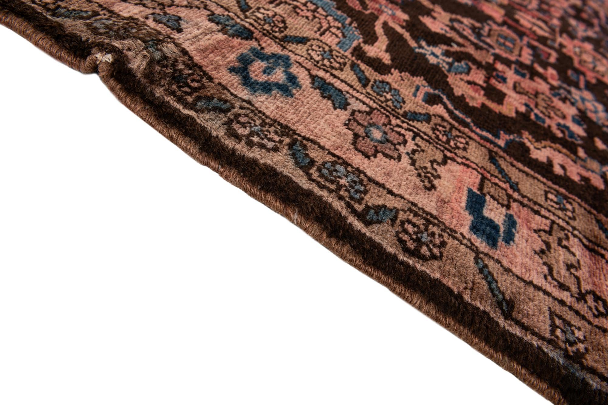 3' 10 x 9' 4 Hand Knotted Ultra Vintage Persian Wool Runner Rug