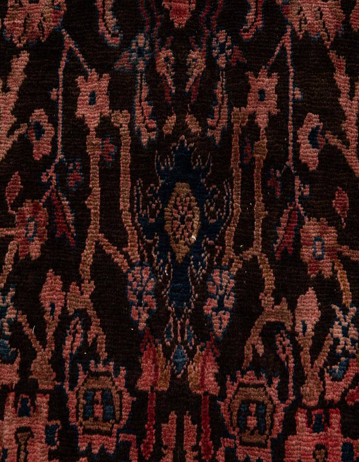 Detail image of 3' 10 x 9' 4  Hand Knotted Ultra Vintage Persian Wool Runner Rug