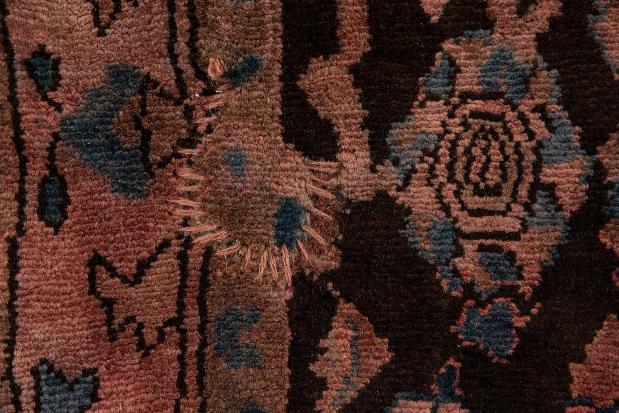 3' 10 x 9' 4 Hand Knotted Ultra Vintage Persian Wool Runner Rug