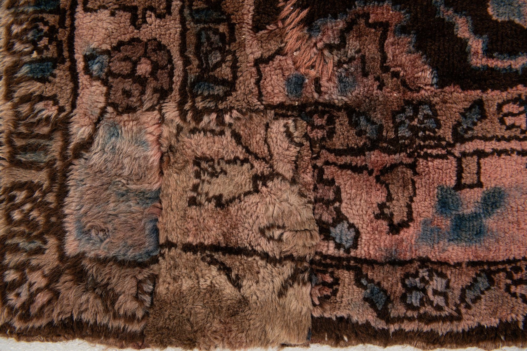 3' 10 x 9' 4 Hand Knotted Ultra Vintage Persian Wool Runner Rug