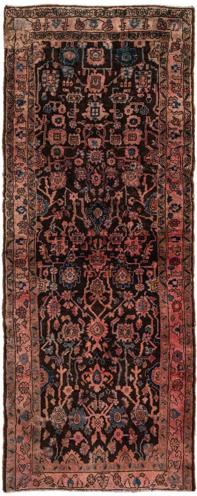3' 10 x 9' 4 Hand Knotted Ultra Vintage Persian Wool Runner Rug