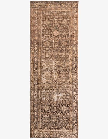 3' 7 x 10' 2 Hand Knotted Ultra Vintage Persian Wool Runner Rug