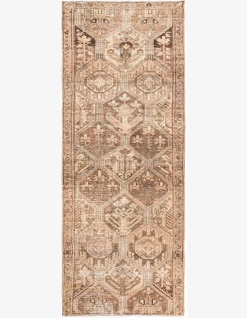 3' 7 x 9' 5 Hand Knotted Ultra Vintage Persian Wool Runner Rug