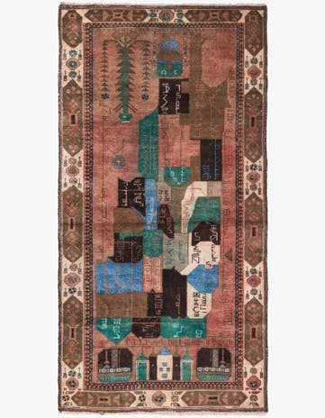 3' 4 x 6' 7 Hand Knotted Ultra Vintage Persian Wool Runner Rug