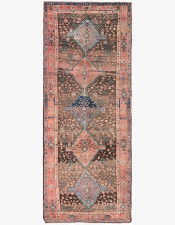 4' 2 x 10' 10 Hand Knotted Ultra Vintage Persian Wool Runner Rug