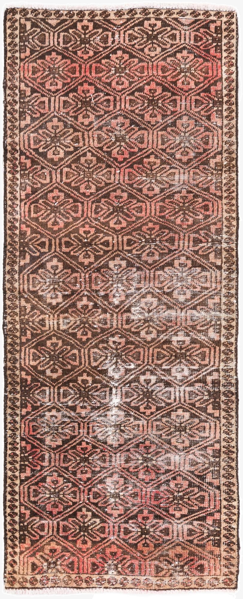 2' 3 x 5' 9  Hand Knotted Ultra Vintage Persian Wool Runner Rug