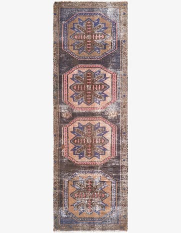 2' 8 x 8' 2 Hand Knotted Ultra Vintage Persian Wool Runner Rug