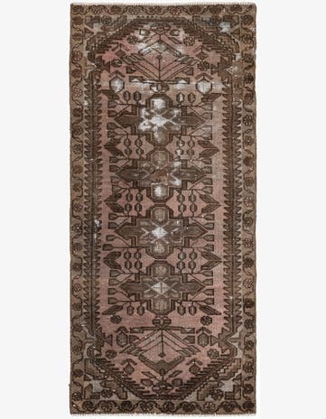 2' 5 x 5' 7 Hand Knotted Ultra Vintage Persian Wool Runner Rug
